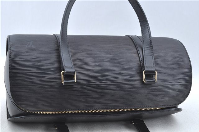 Authentic Louis Vuitton Epi Soufflot Black Hand Bag M52222 LV J6801