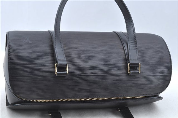 Authentic Louis Vuitton Epi Soufflot Black Hand Bag M52222 LV J6801
