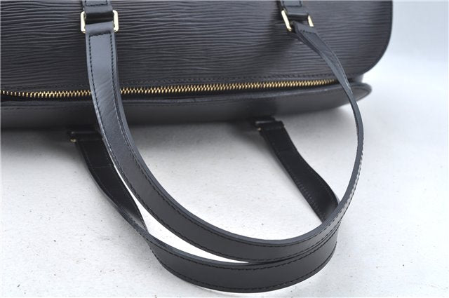 Authentic Louis Vuitton Epi Soufflot Black Hand Bag M52222 LV J6801