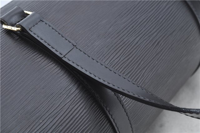 Authentic Louis Vuitton Epi Soufflot Black Hand Bag M52222 LV J6801