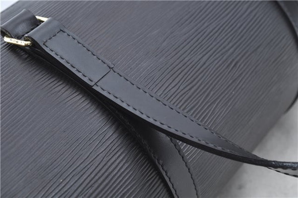 Authentic Louis Vuitton Epi Soufflot Black Hand Bag M52222 LV J6801