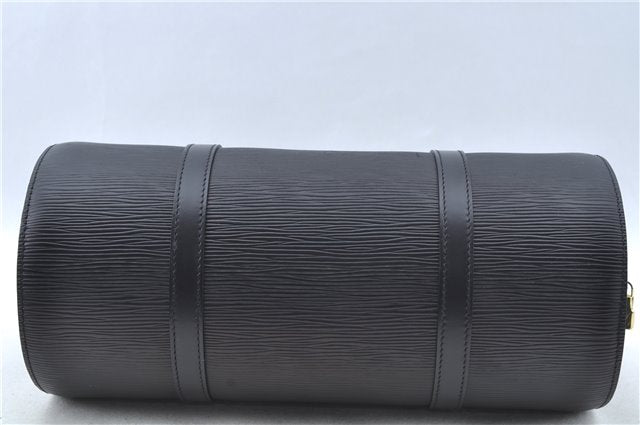 Authentic Louis Vuitton Epi Soufflot Black Hand Bag M52222 LV J6801