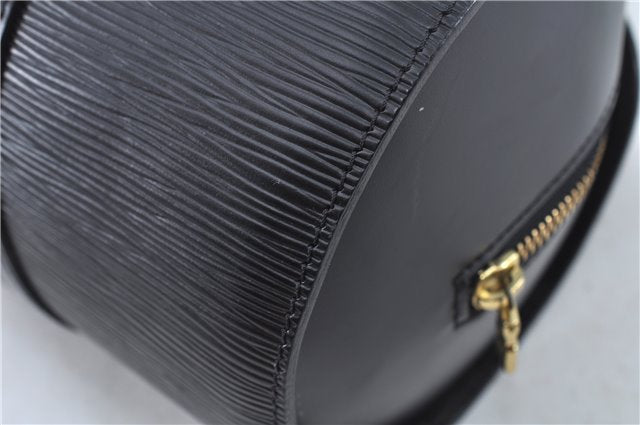 Authentic Louis Vuitton Epi Soufflot Black Hand Bag M52222 LV J6801