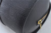 Authentic Louis Vuitton Epi Soufflot Black Hand Bag M52222 LV J6801