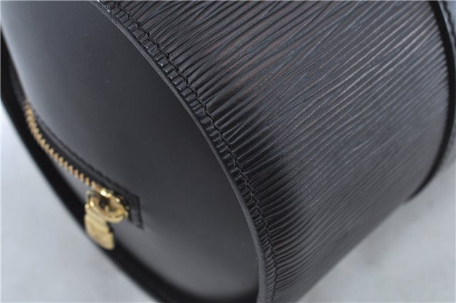 Authentic Louis Vuitton Epi Soufflot Black Hand Bag M52222 LV J6801