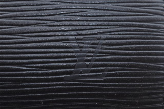 Authentic Louis Vuitton Epi Soufflot Black Hand Bag M52222 LV J6801
