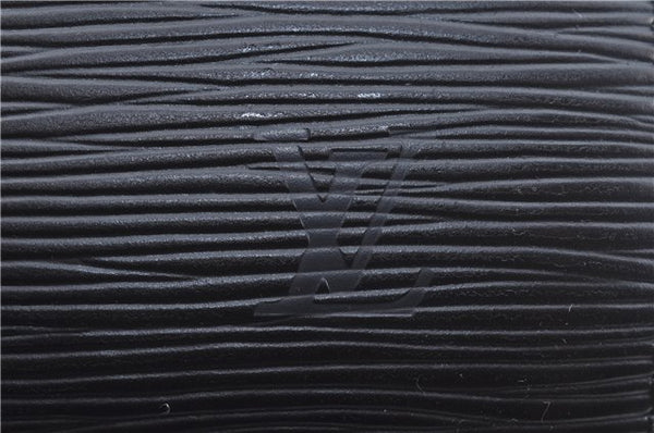 Authentic Louis Vuitton Epi Soufflot Black Hand Bag M52222 LV J6801