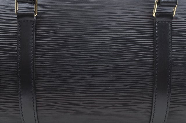 Authentic Louis Vuitton Epi Soufflot Black Hand Bag M52222 LV J6801
