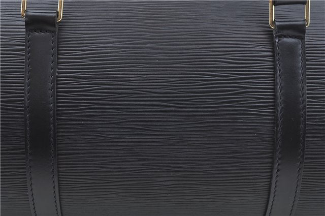 Authentic Louis Vuitton Epi Soufflot Black Hand Bag M52222 LV J6801