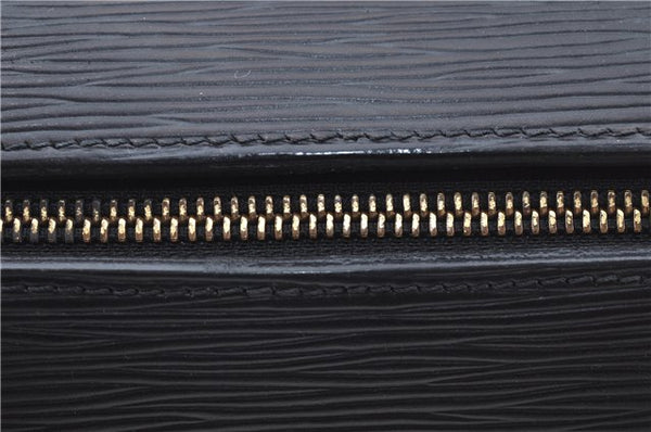 Authentic Louis Vuitton Epi Soufflot Black Hand Bag M52222 LV J6801