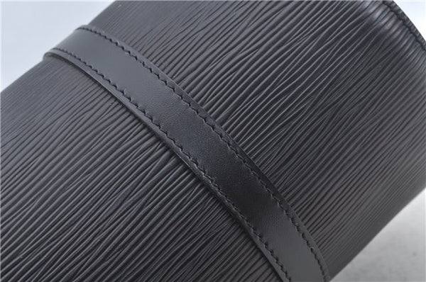 Authentic Louis Vuitton Epi Soufflot Black Hand Bag M52222 LV J6801