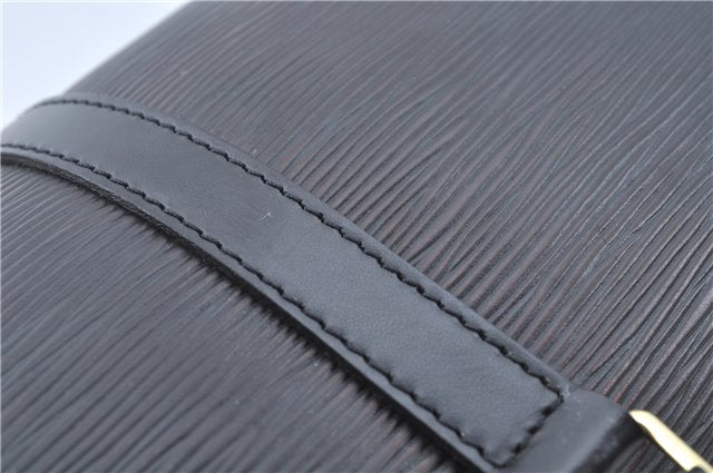 Authentic Louis Vuitton Epi Soufflot Black Hand Bag M52222 LV J6801