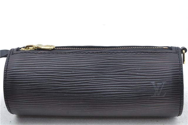 Authentic Louis Vuitton Epi Soufflot Black Hand Bag M52222 LV J6801