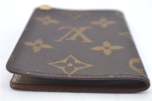 Auth Louis Vuitton Monogram Porte Cartes Credit Pression M60937 Card Case J6810