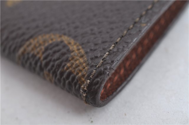 Auth Louis Vuitton Monogram Porte Cartes Credit Pression M60937 Card Case J6810