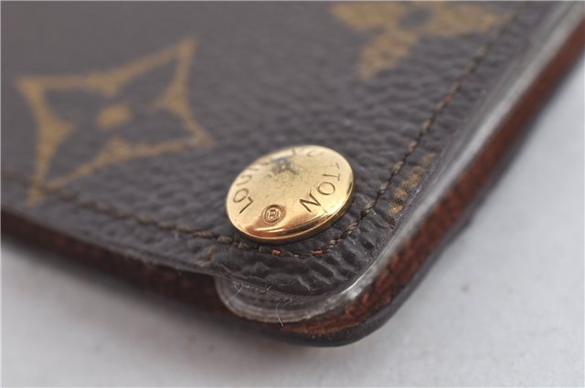 Auth Louis Vuitton Monogram Porte Cartes Credit Pression M60937 Card Case J6810