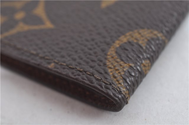 Auth Louis Vuitton Monogram Porte Cartes Credit Pression M60937 Card Case J6810