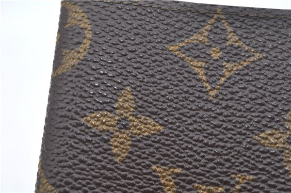 Auth Louis Vuitton Monogram Porte Cartes Credit Pression M60937 Card Case J6810