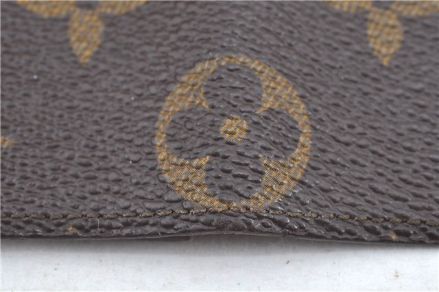 Auth Louis Vuitton Monogram Porte Cartes Credit Pression M60937 Card Case J6810
