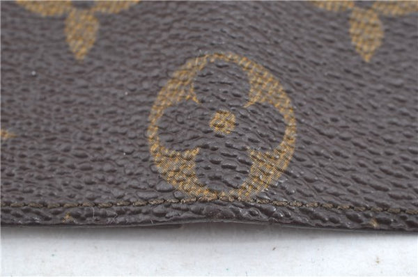 Auth Louis Vuitton Monogram Porte Cartes Credit Pression M60937 Card Case J6810