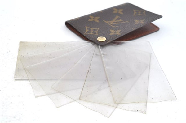 Auth Louis Vuitton Monogram Porte Cartes Credit Pression M60937 Card Case J6810