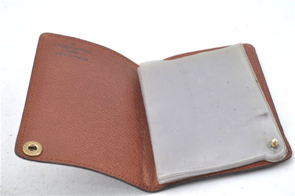 Auth Louis Vuitton Monogram Porte Cartes Credit Pression M60937 Card Case J6810