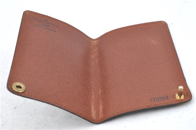 Auth Louis Vuitton Monogram Porte Cartes Credit Pression M60937 Card Case J6810