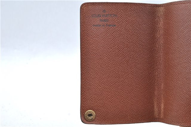 Auth Louis Vuitton Monogram Porte Cartes Credit Pression M60937 Card Case J6810