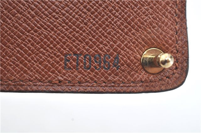Auth Louis Vuitton Monogram Porte Cartes Credit Pression M60937 Card Case J6810
