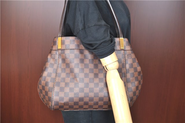 Authentic Louis Vuitton Damier Marylebone PM Shoulder Tote Bag N41215 LV J6813
