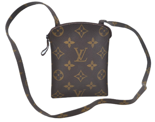 Authentic Louis Vuitton Monogram Pochette Secret M45484 Shoulder Bag Pouch J6818
