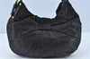 Authentic YVES SAINT LAURENT Shoulder Bag Purse Leather 172432 Black J6826