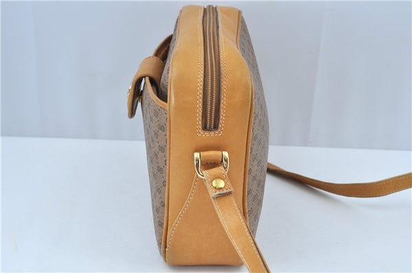 Authentic GUCCI Micro GG PVC Leather Shoulder Cross Body Bag Purse Brown J6835