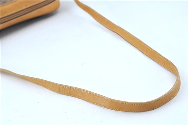 Authentic GUCCI Micro GG PVC Leather Shoulder Cross Body Bag Purse Brown J6835