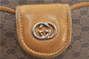 Authentic GUCCI Micro GG PVC Leather Shoulder Cross Body Bag Purse Brown J6835
