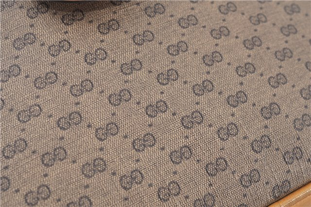 Authentic GUCCI Micro GG PVC Leather Shoulder Cross Body Bag Purse Brown J6835