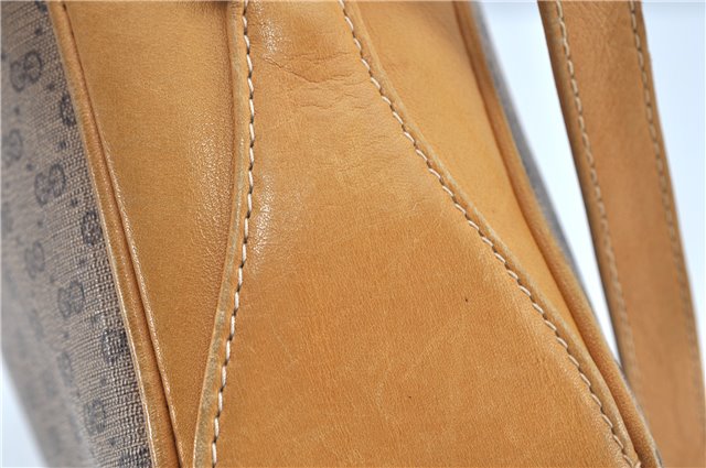 Authentic GUCCI Micro GG PVC Leather Shoulder Cross Body Bag Purse Brown J6835