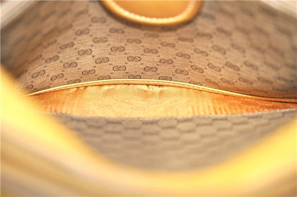 Authentic GUCCI Micro GG PVC Leather Shoulder Cross Body Bag Purse Brown J6835