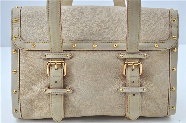 Authentic Louis Vuitton Suhali Epanoui GM Shoulder Bag Ivory LV J6853