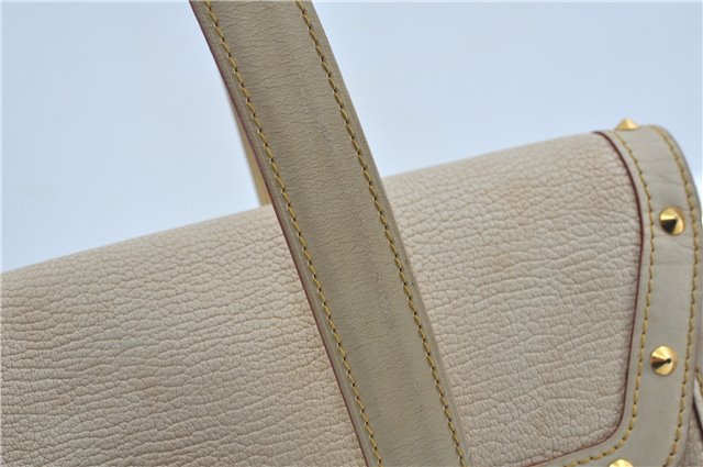 Authentic Louis Vuitton Suhali Epanoui GM Shoulder Bag Ivory LV J6853