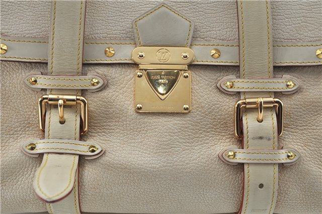 Authentic Louis Vuitton Suhali Epanoui GM Shoulder Bag Ivory LV J6853