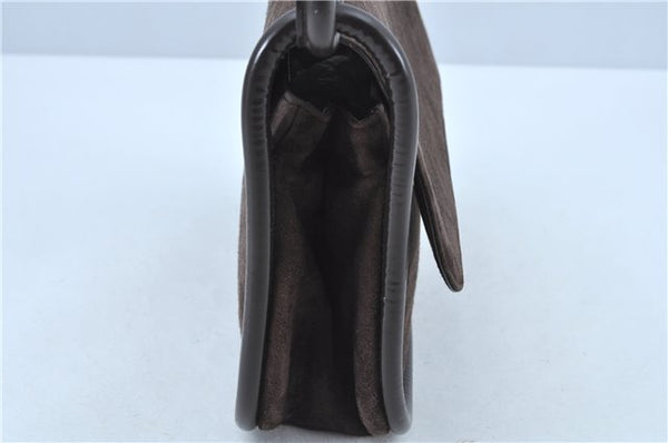 Authentic GUCCI Shoulder Hand Bag Purse Suede Leather Brown Junk J6873