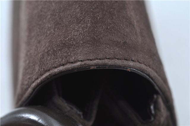 Authentic GUCCI Shoulder Hand Bag Purse Suede Leather Brown Junk J6873