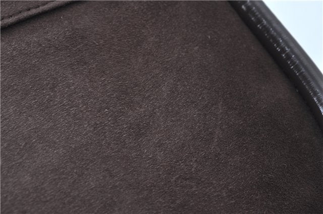 Authentic GUCCI Shoulder Hand Bag Purse Suede Leather Brown Junk J6873