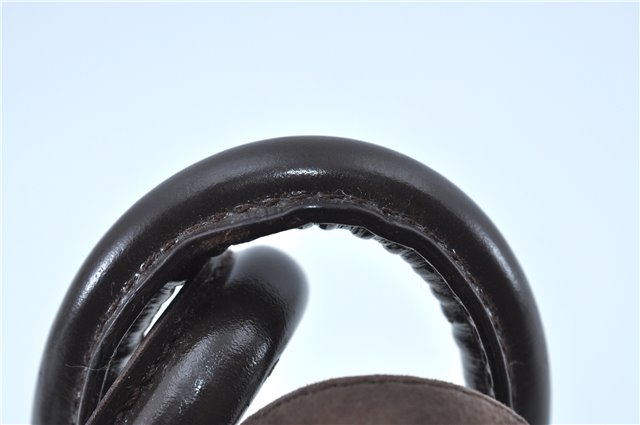 Authentic GUCCI Shoulder Hand Bag Purse Suede Leather Brown Junk J6873