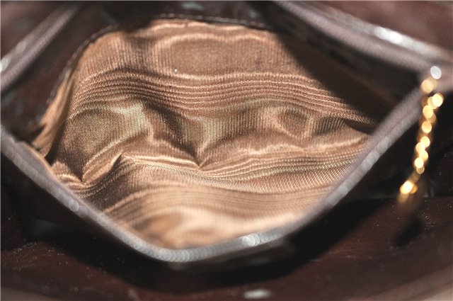 Authentic GUCCI Shoulder Hand Bag Purse Suede Leather Brown Junk J6873