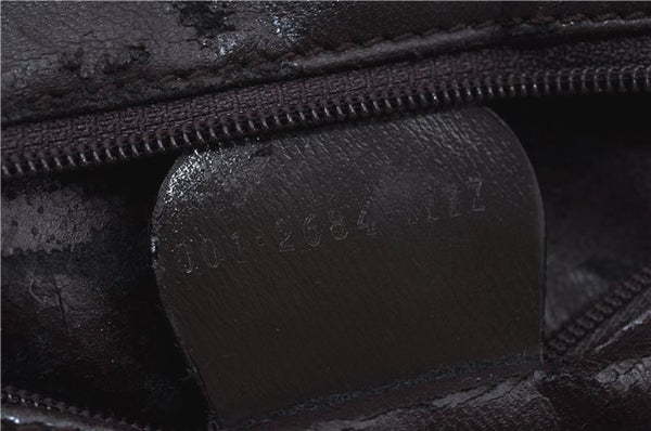 Authentic GUCCI Shoulder Hand Bag Purse Suede Leather Brown Junk J6873