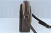 Authentic Burberrys Check Shoulder Cross Body Bag Canvas Leather Khaki J6883