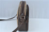 Authentic Burberrys Check Shoulder Cross Body Bag Canvas Leather Khaki J6883