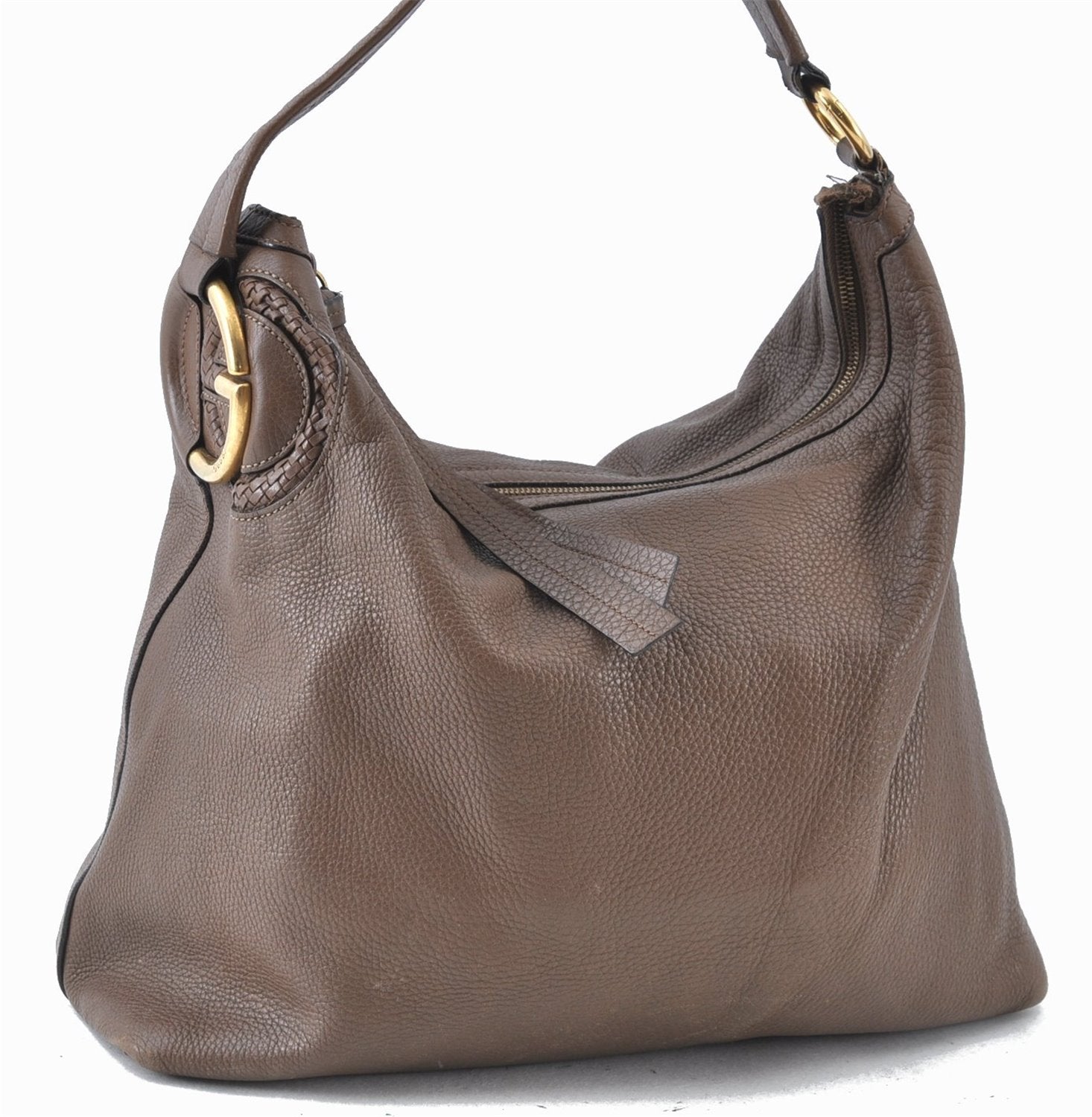 Authentic GUCCI Shoulder Hand Bag Purse Leather 309530 Brown J6899